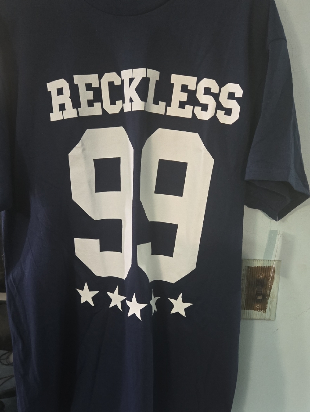Reckless 99 Short Sleeve Tee - Navy/White